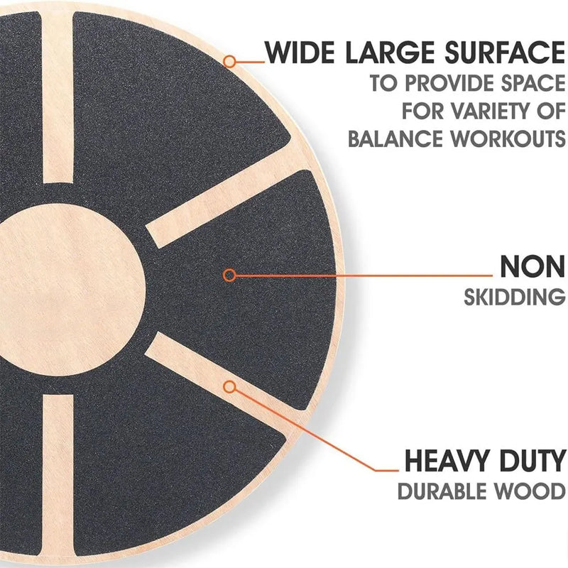 Wooden Wobble Balance Board Exercises Training Non-Slip