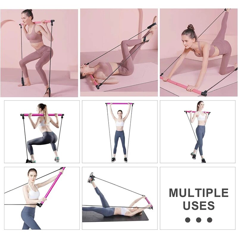 Multifunctional Fitness Bar with Resistance Bands | Fit Life Thrive