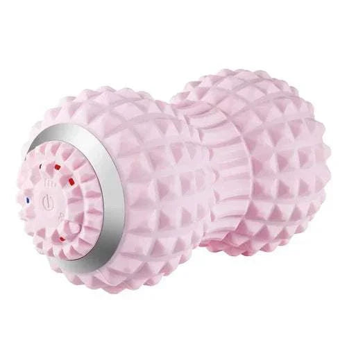 Massage Peanut Ball with textured surface and 4-speed vibration for muscle recovery.