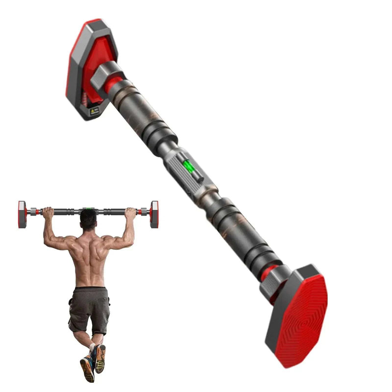 Telescopic pull up bar with non-slip design for stable and versatile home workouts.